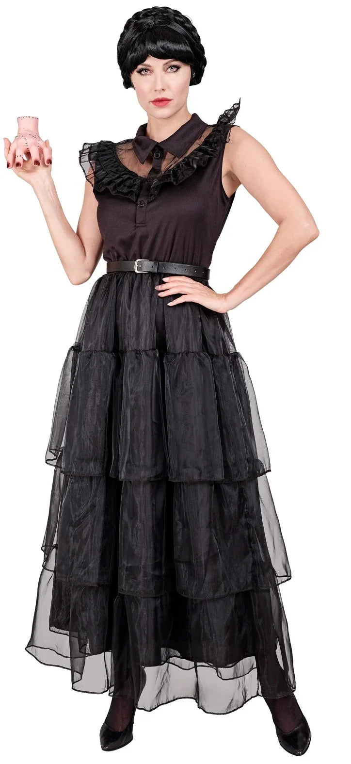 Disfraz de Miércoles Gótica Baile para Mujer Miércoles Addams Widmann